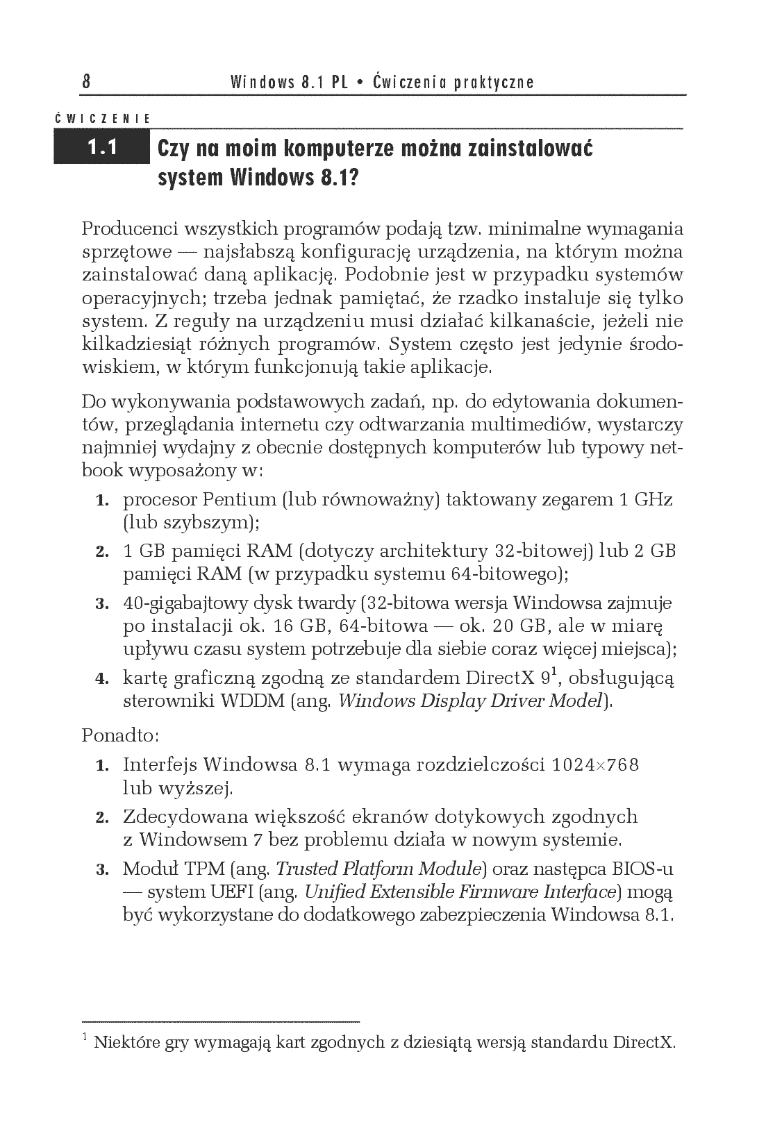 Fragment „Windows 8.1 PL. Ćwiczenia praktyczne” — strona 8 z 12