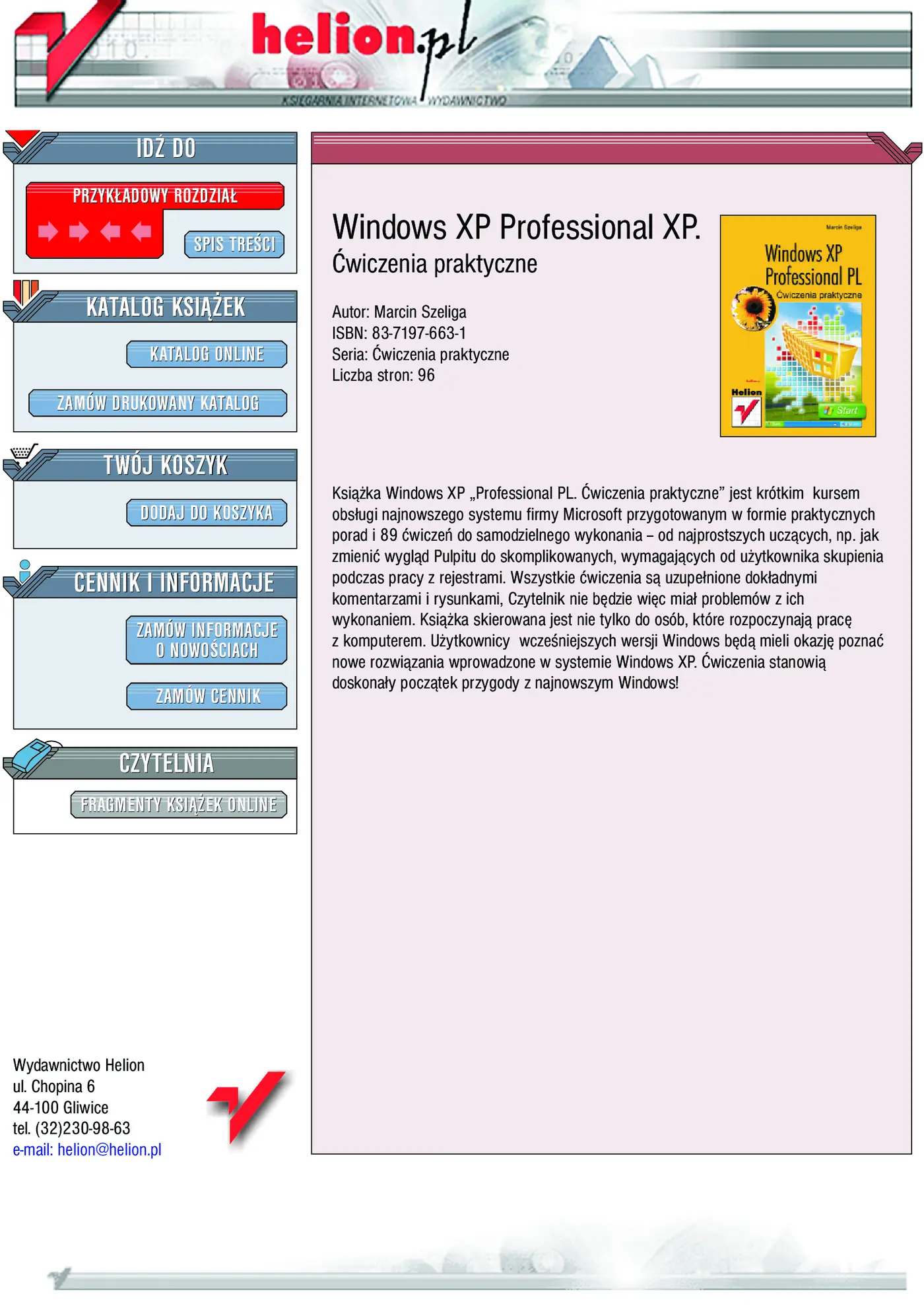 Fragment „Windows XP Professional PL. Ćwiczenia praktyczne” — strona 1 z 11