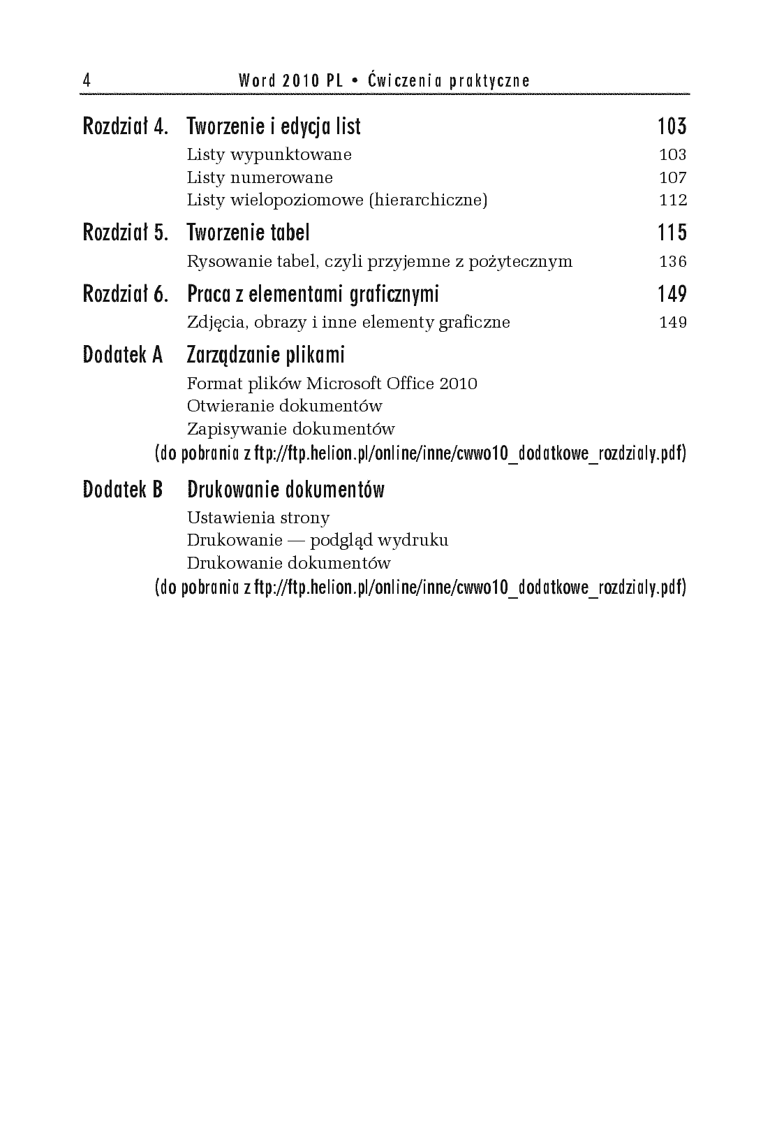 Fragment „Word 2010 PL. Ćwiczenia praktyczne” — strona 4 z 19