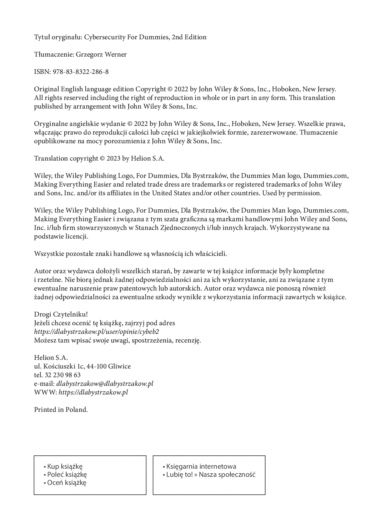 Fragment „Cyberbezpieczeństwo dla bystrzaków. Wydanie II” — strona 2 z 30