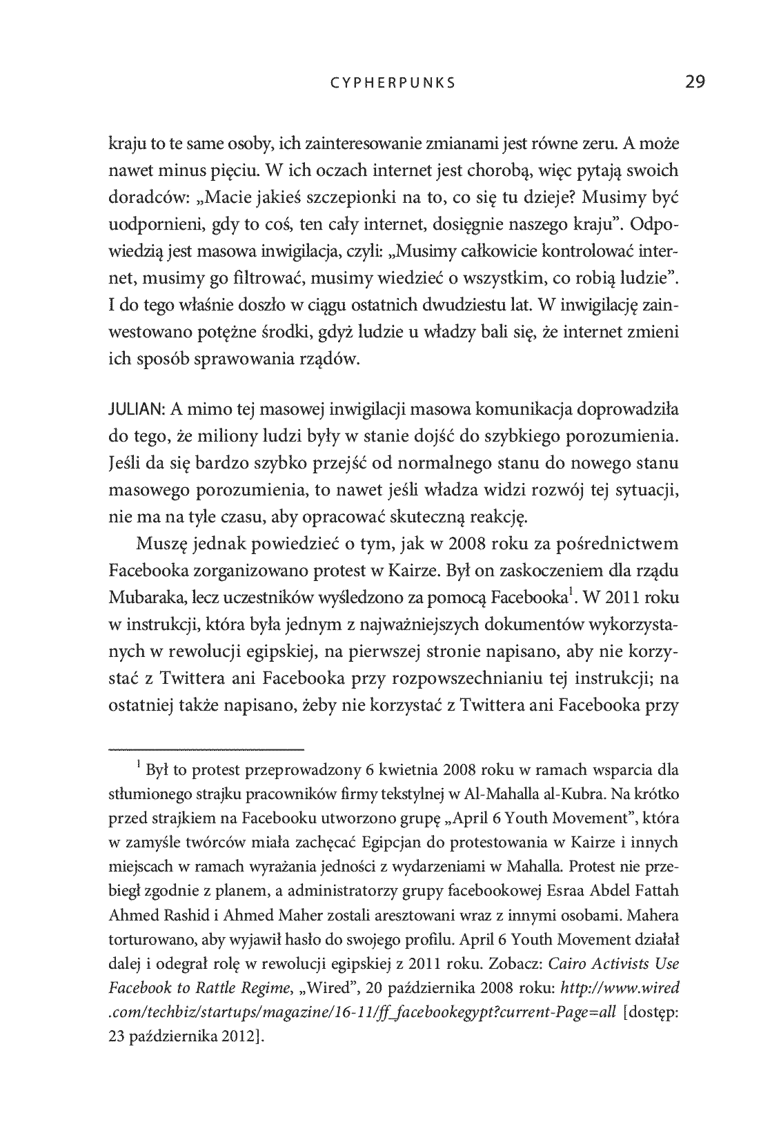Fragment „Cypherpunks. Wolność i przyszłość internetu” — strona 7 z 18