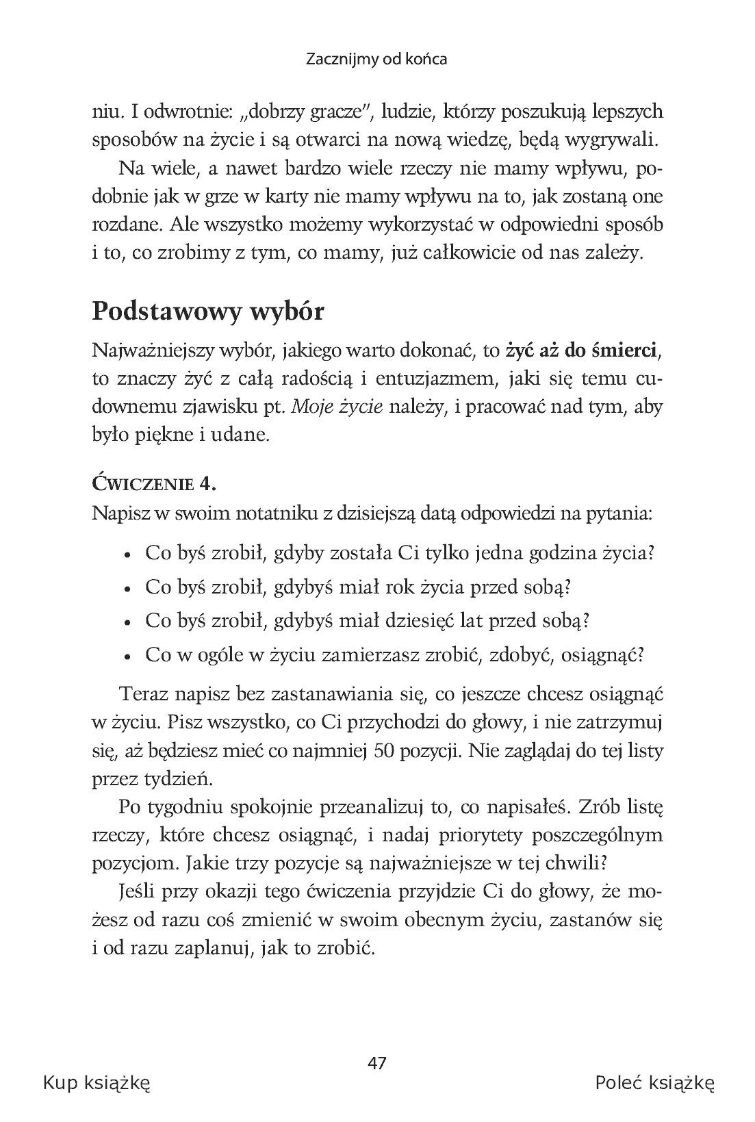 Fragment „No, to czego chcesz? Jak podejmować słuszne decyzje” — strona 17 z 19