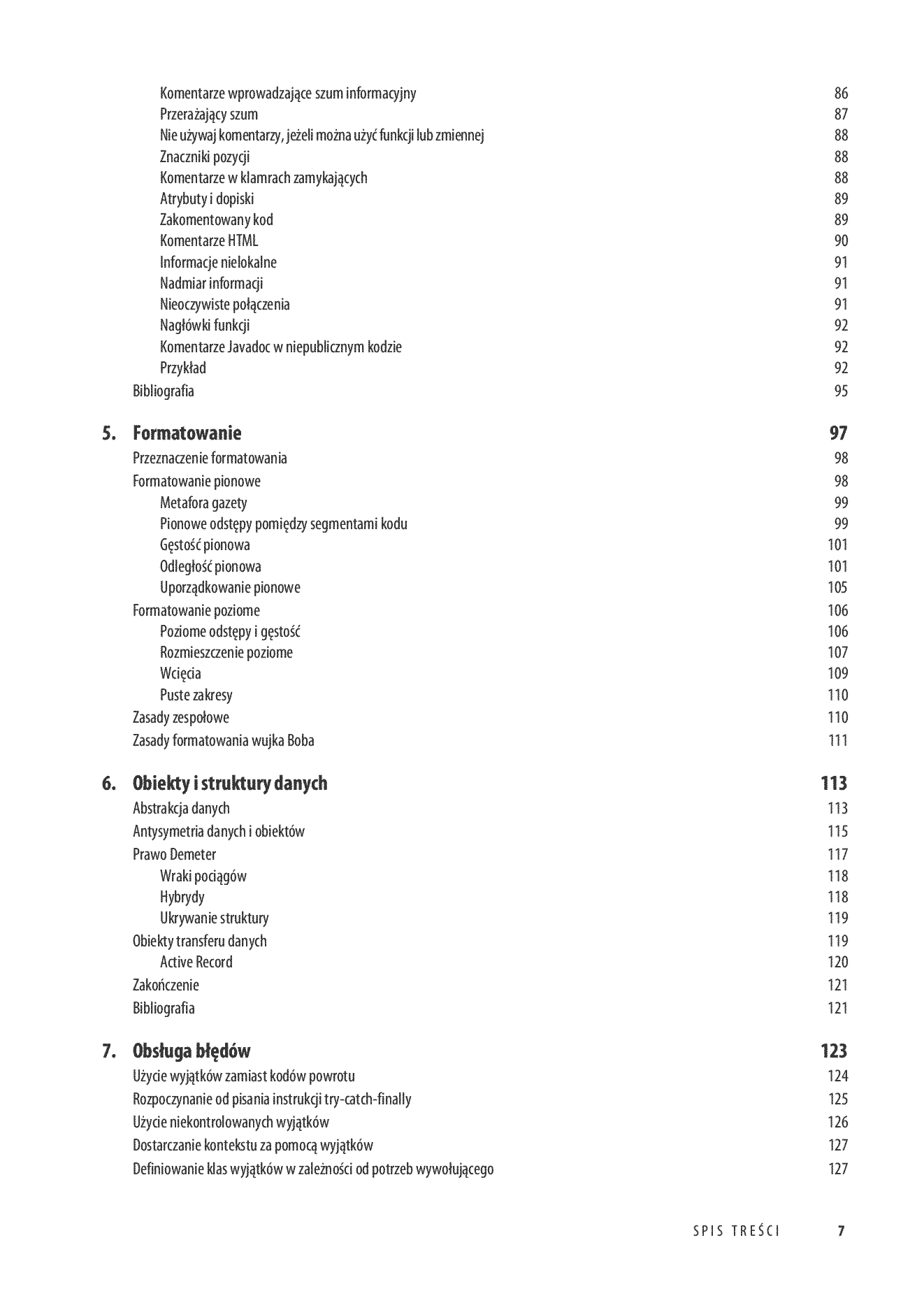 Fragment „Czysty kod. Podręcznik dobrego programisty” — strona 5 z 30