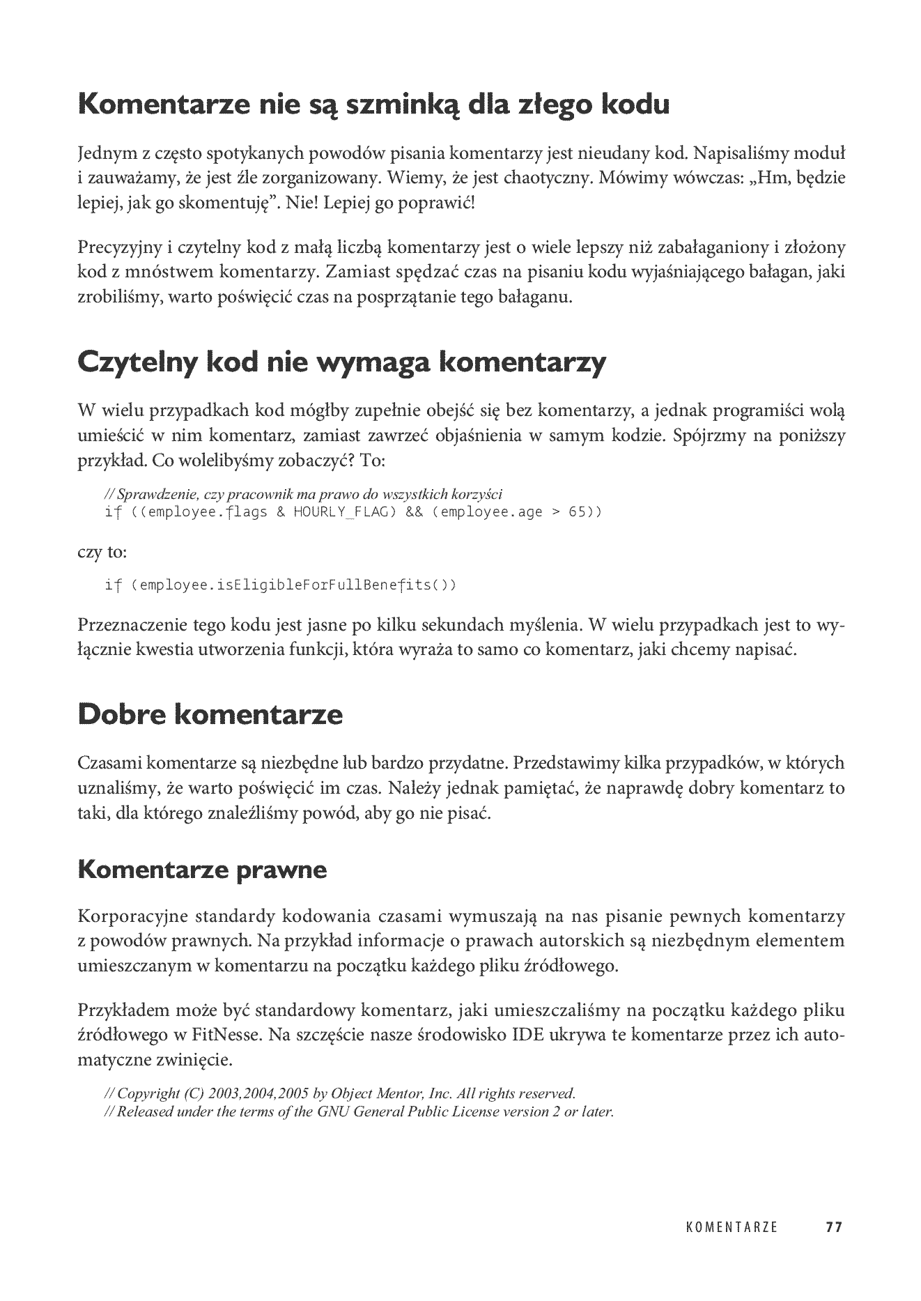 Fragment „Czysty kod. Podręcznik dobrego programisty” — strona 13 z 30