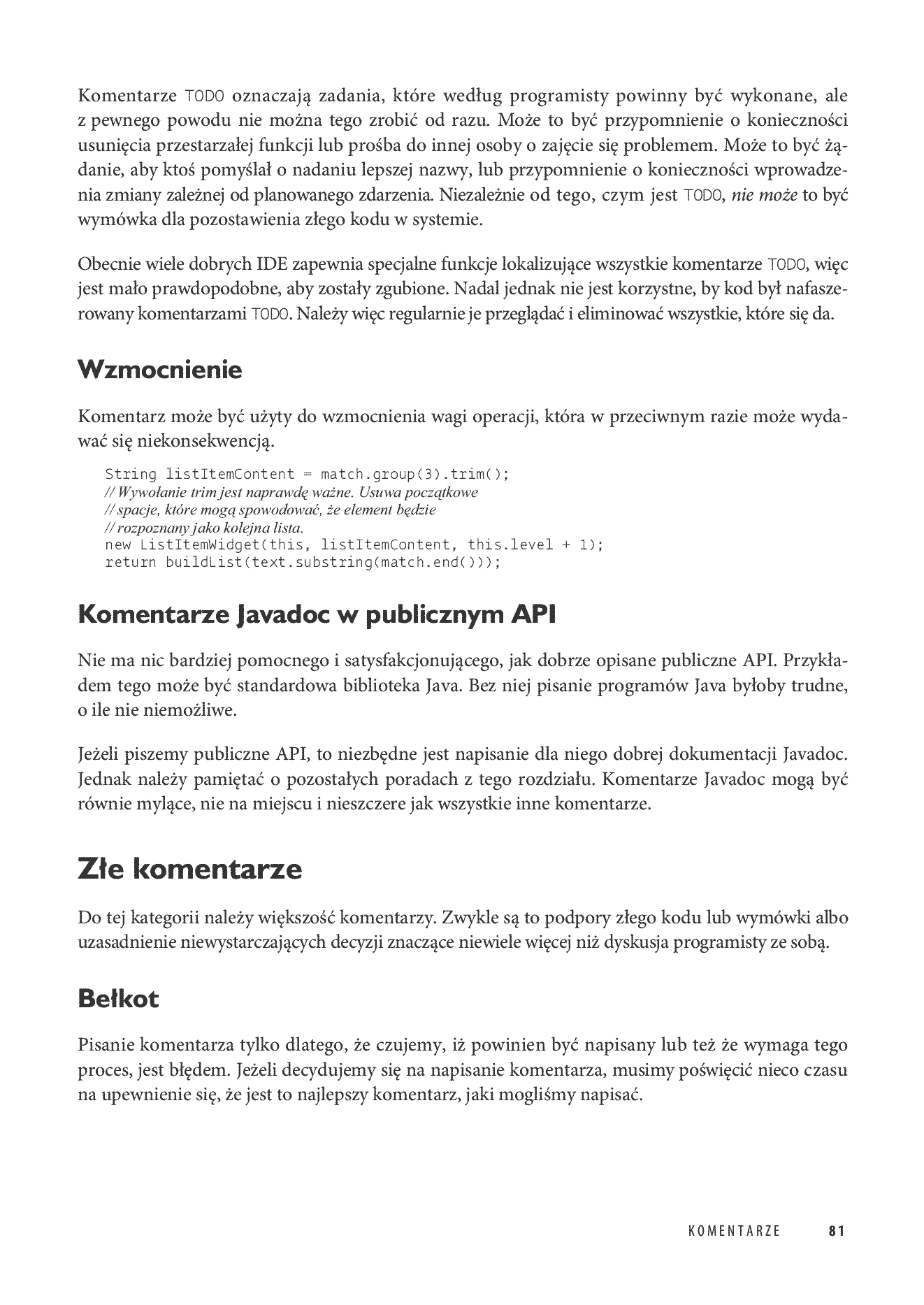 Fragment „Czysty kod. Podręcznik dobrego programisty” — strona 17 z 30