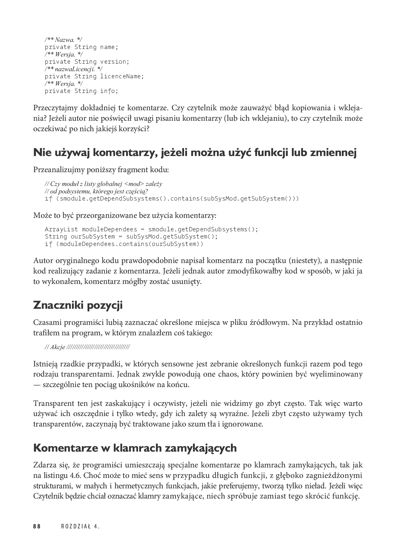 Fragment „Czysty kod. Podręcznik dobrego programisty” — strona 24 z 30