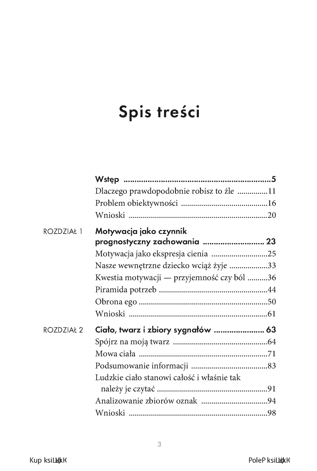 Fragment „Czytaj ludzi jak otwartą księgę. Jak analizować, rozumieć i przewidywać ludzkie myśli, intencje i zachowania” — strona 3 z 30