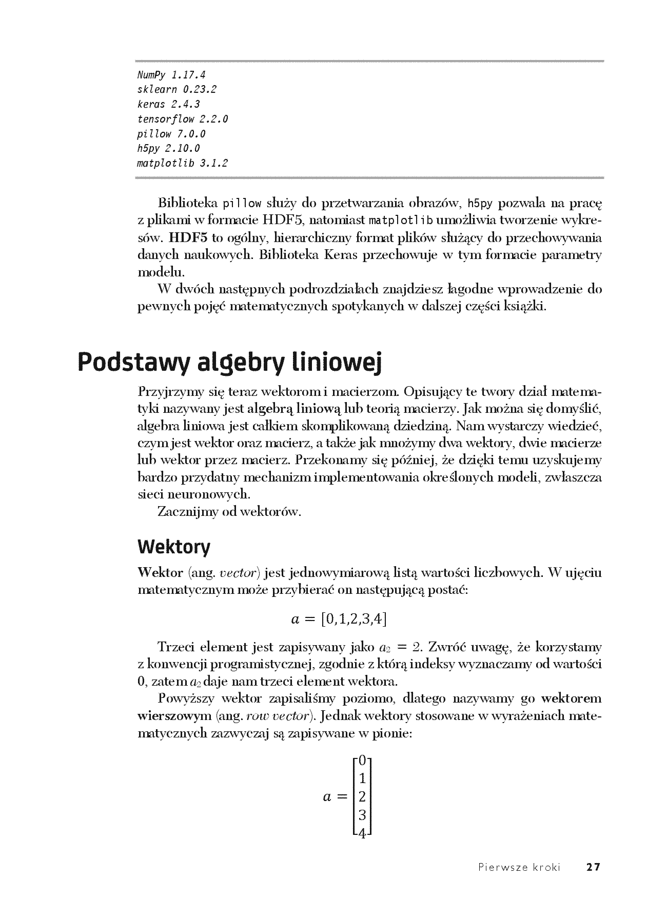 Fragment „Deep Learning. Praktyczne wprowadzenie z zastosowaniem środowiska Pythona” — strona 15 z 30