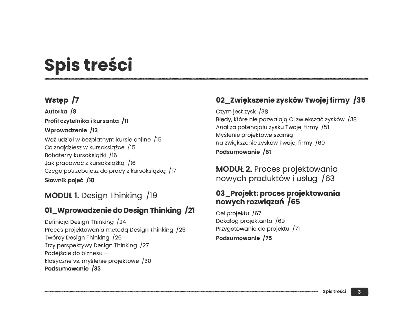 Fragment „Design Thinking. Jak wykorzystać myślenie projektowe do zwiększenia zysków Twojej firmy” — strona 3 z 22