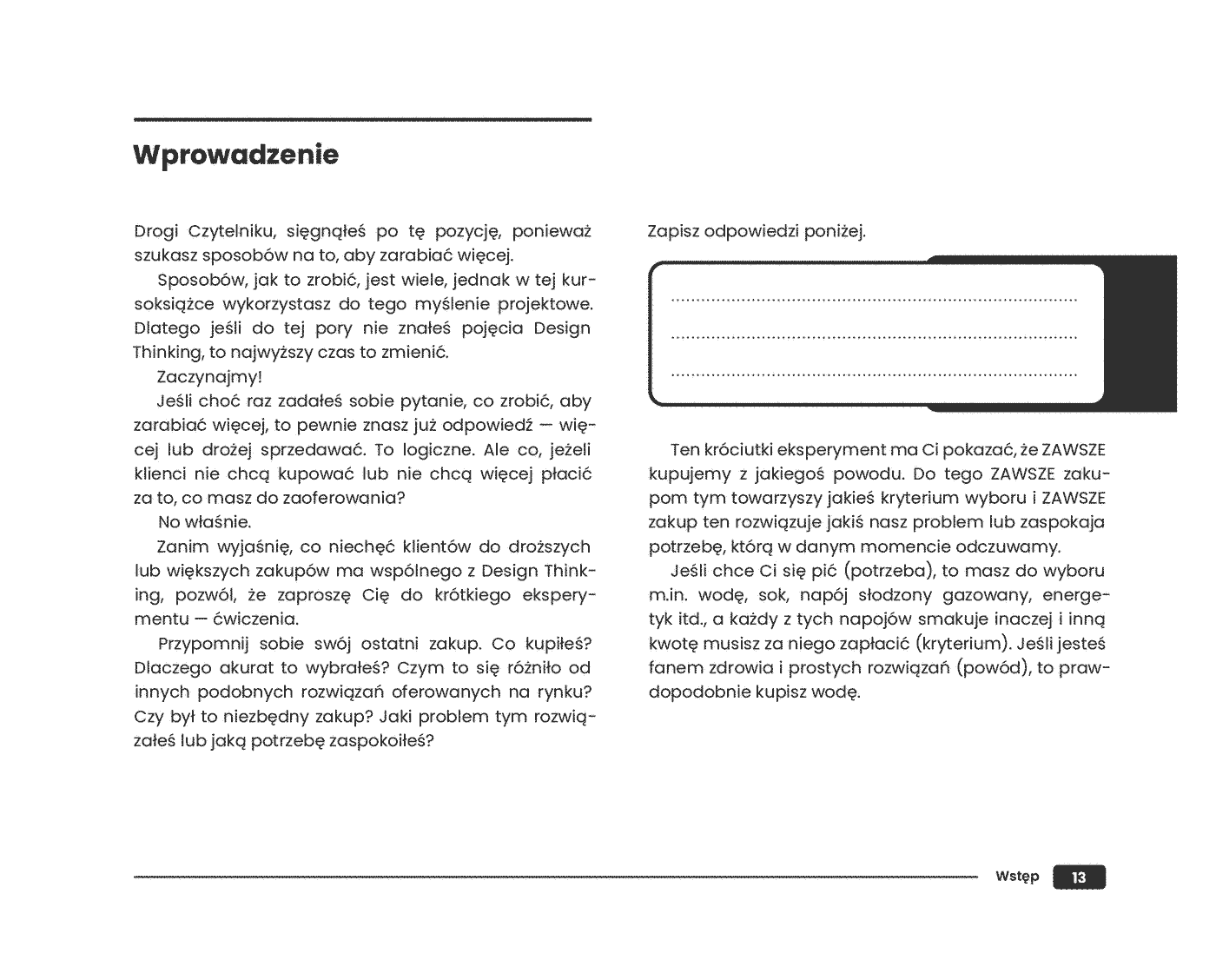 Fragment „Design Thinking. Jak wykorzystać myślenie projektowe do zwiększenia zysków Twojej firmy” — strona 13 z 22