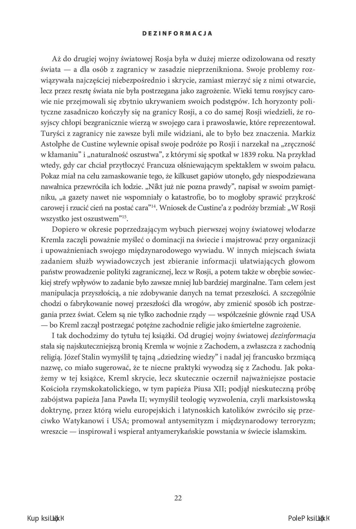 Fragment „Dezinformacja. Były szef wywiadu ujawnia metody dławienia wolności, zwalczania religii i wspierania terroryzmu” — strona 8 z 12
