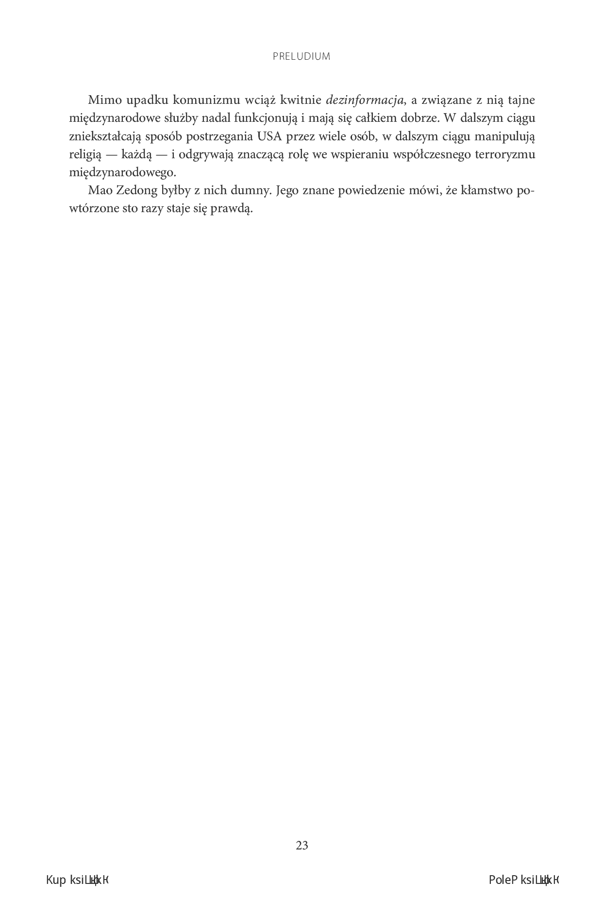 Fragment „Dezinformacja. Były szef wywiadu ujawnia metody dławienia wolności, zwalczania religii i wspierania terroryzmu” — strona 9 z 12