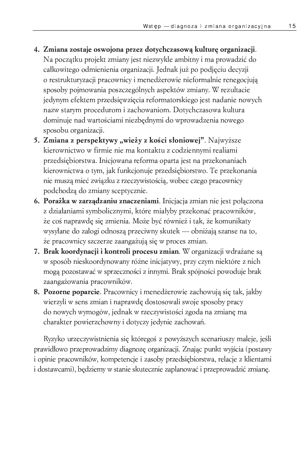 Fragment „Diagnoza organizacji. Pierwszy krok do uzdrowienia firmy” — strona 15 z 29