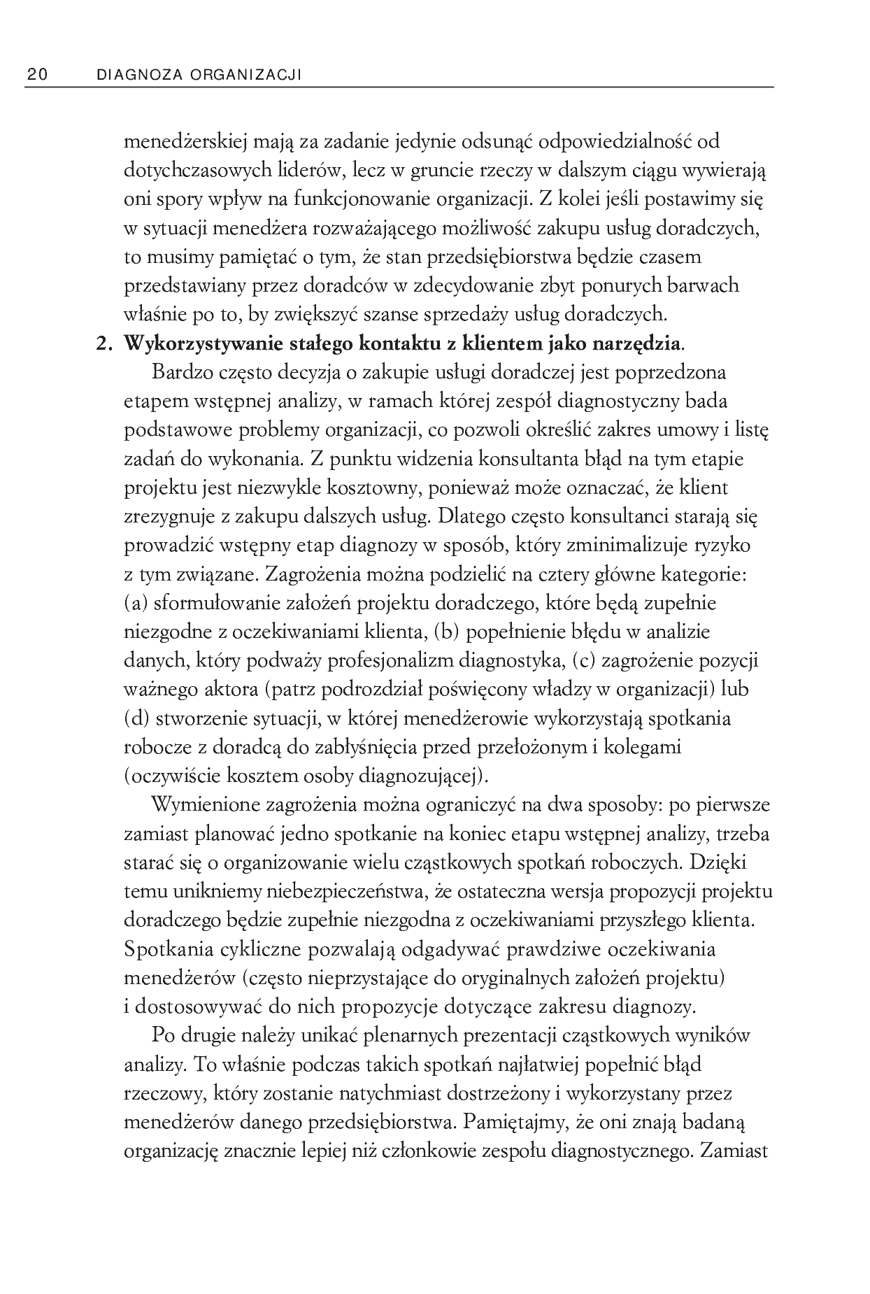 Fragment „Diagnoza organizacji. Pierwszy krok do uzdrowienia firmy” — strona 20 z 29