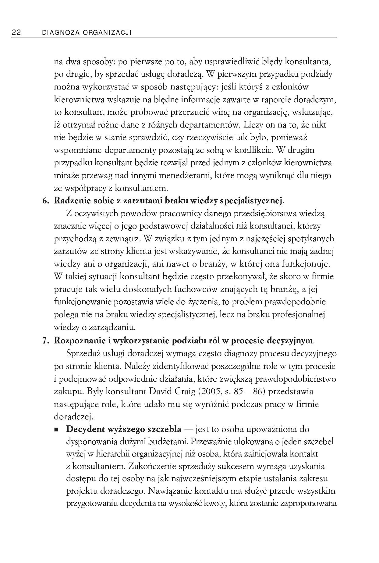 Fragment „Diagnoza organizacji. Pierwszy krok do uzdrowienia firmy” — strona 22 z 29