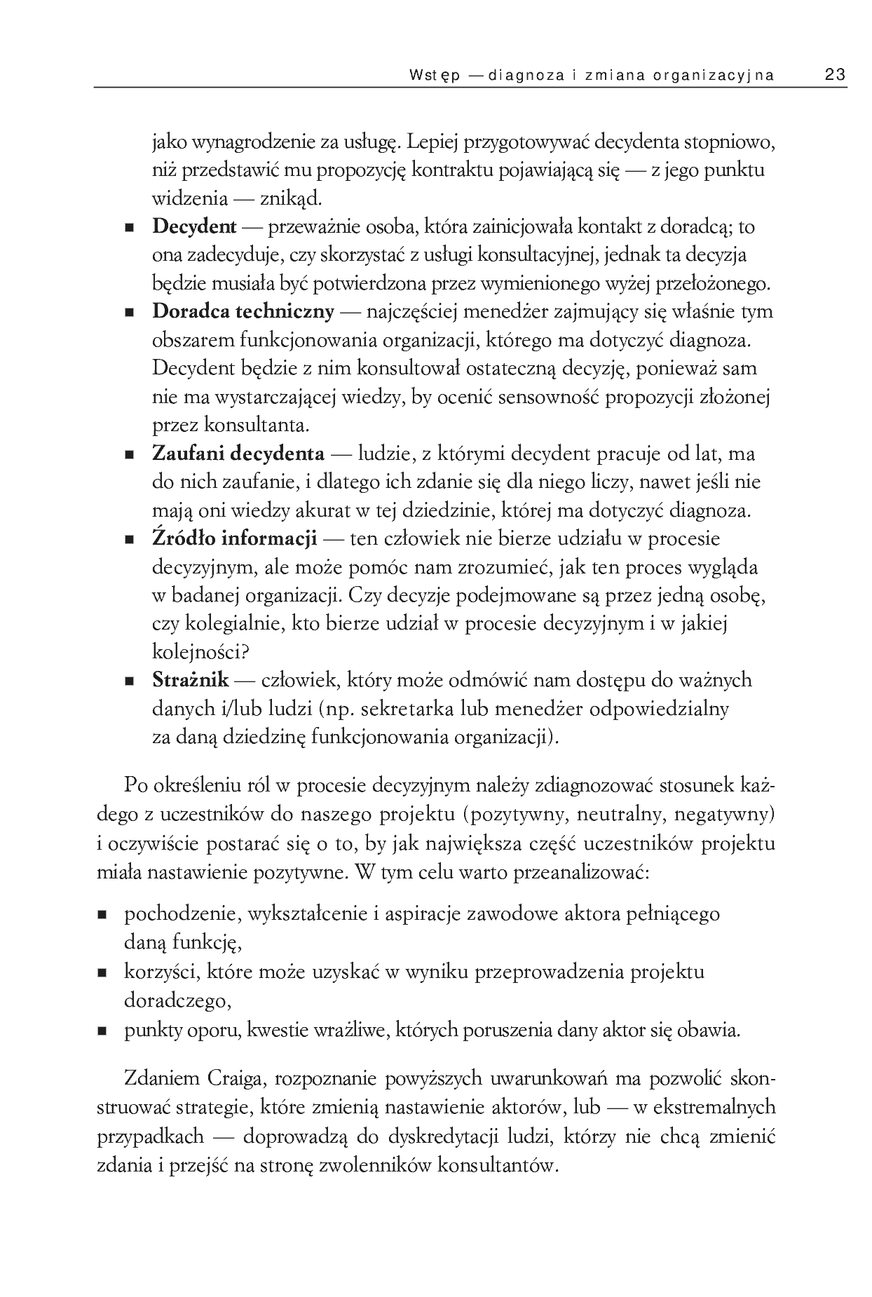 Fragment „Diagnoza organizacji. Pierwszy krok do uzdrowienia firmy” — strona 23 z 29