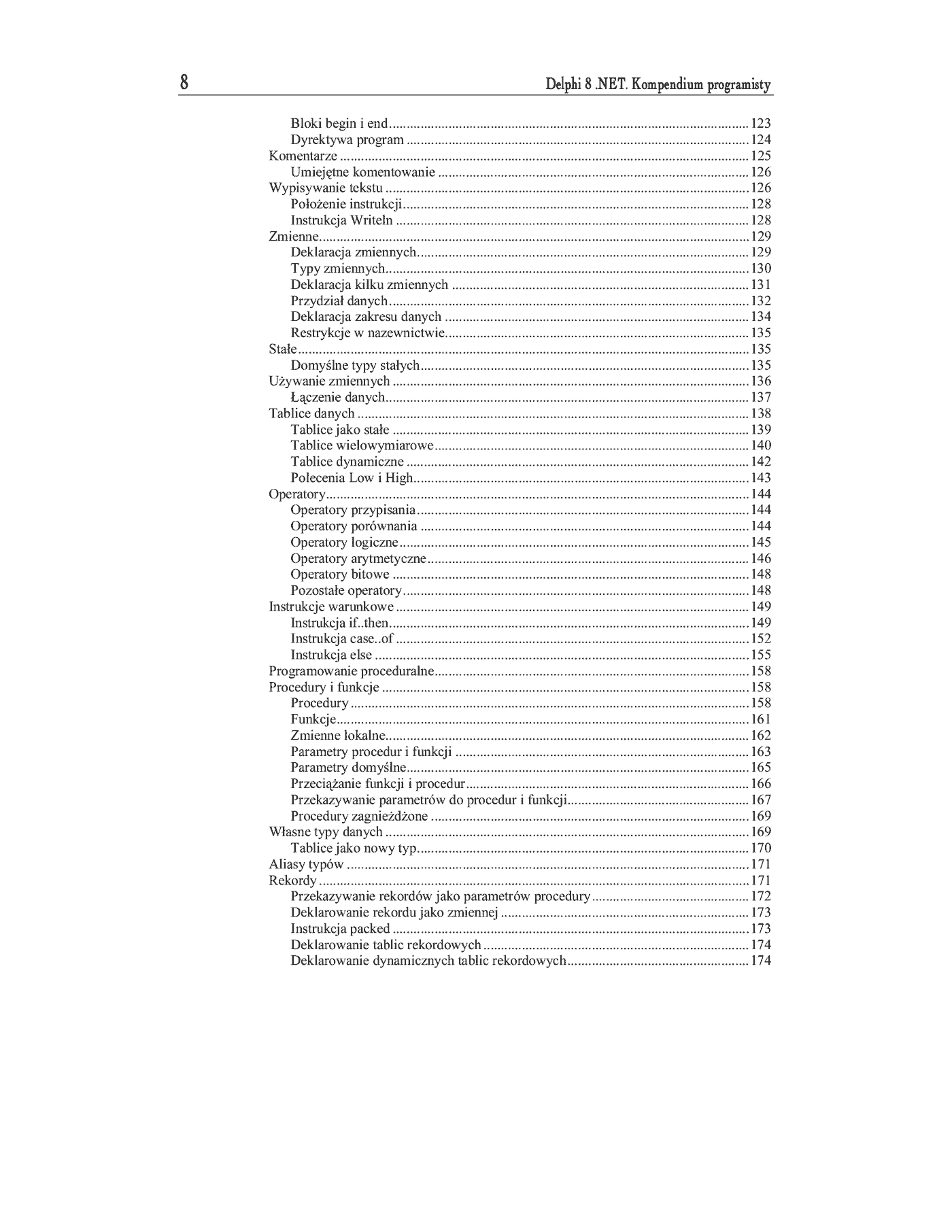 Fragment „Delphi 8 .NET. Kompendium programisty” — strona 5 z 29