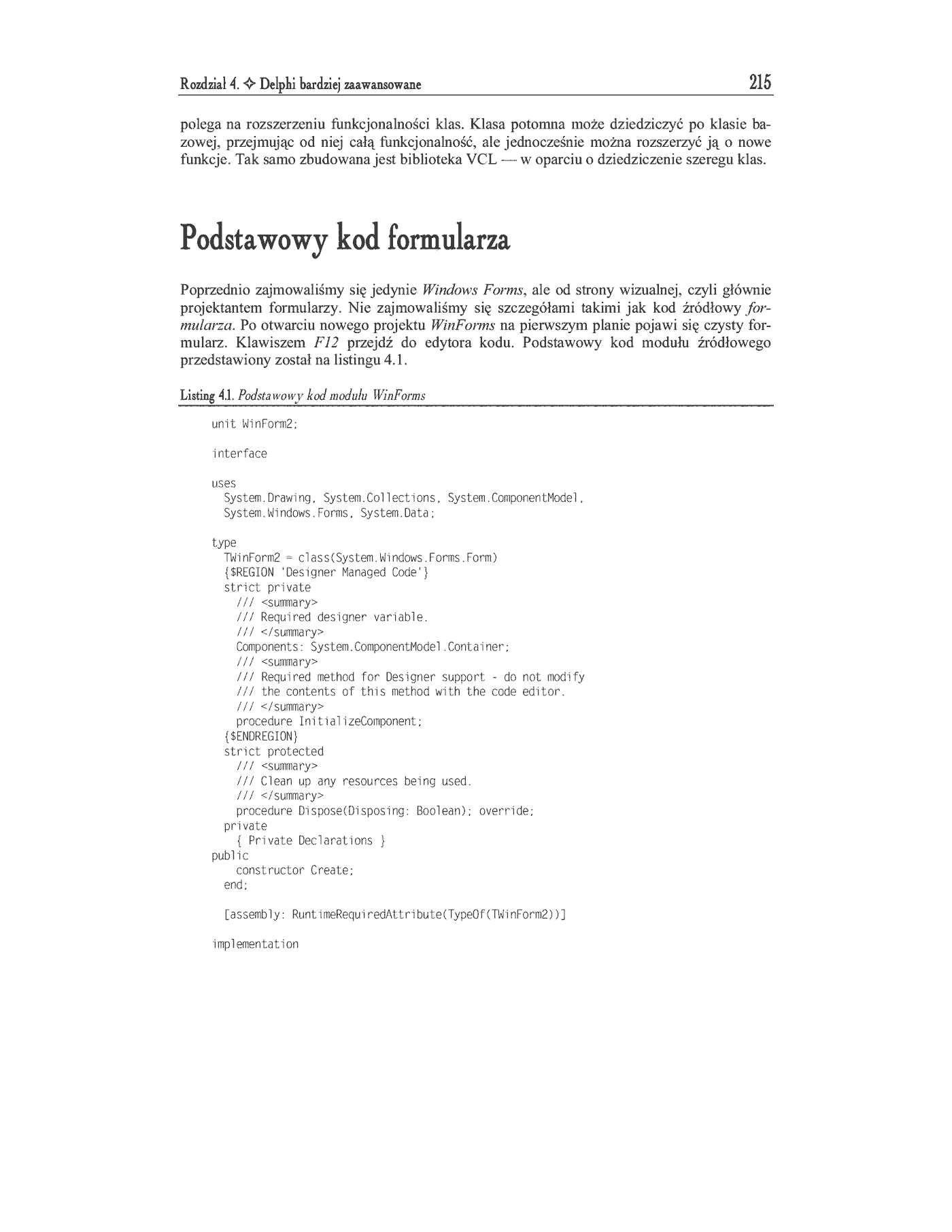 Fragment „Delphi 8 .NET. Kompendium programisty” — strona 18 z 29