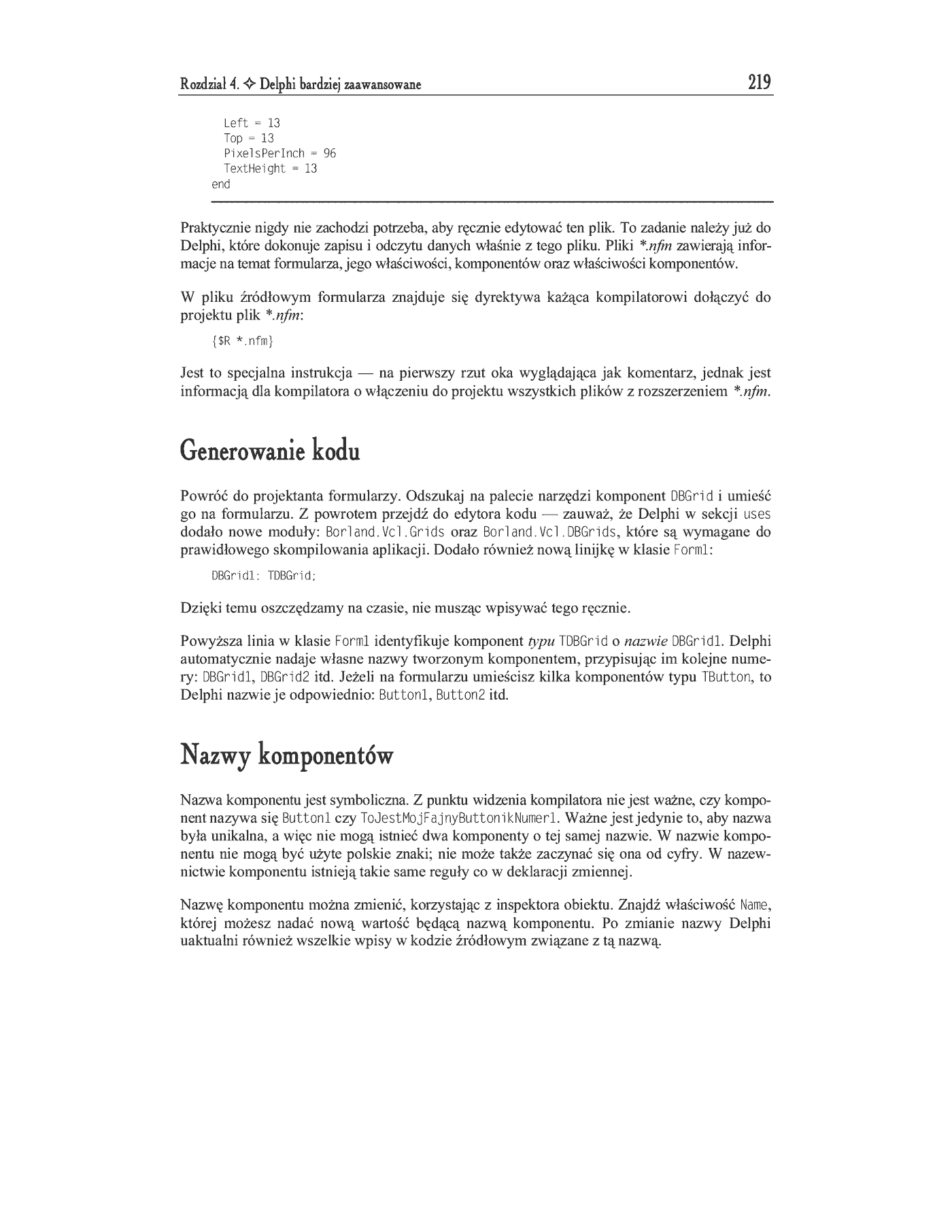 Fragment „Delphi 8 .NET. Kompendium programisty” — strona 22 z 29