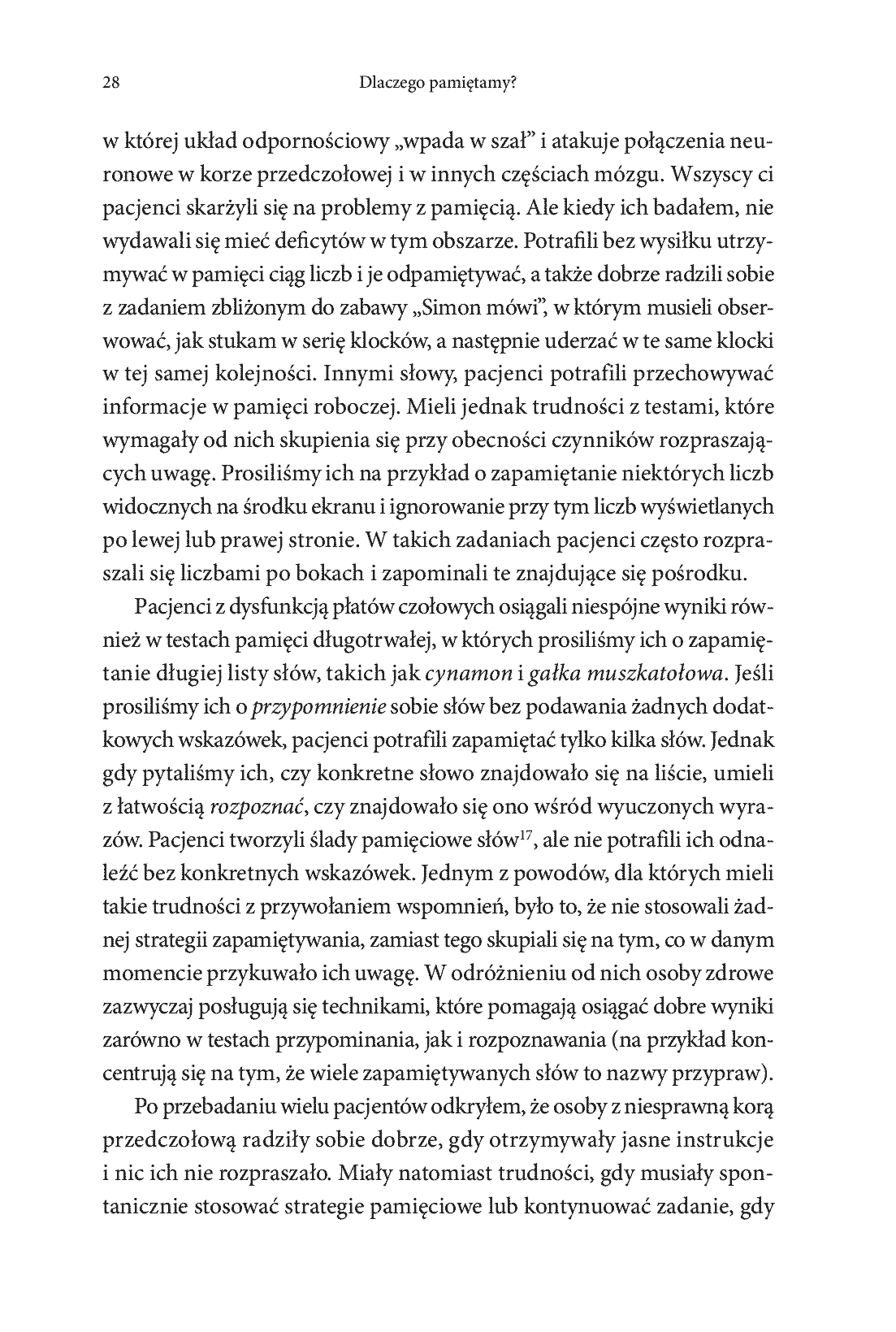 Fragment „Dlaczego pamiętamy? Odkrywanie sekretów pamięci, aby zachować to, co ważne” — strona 18 z 28