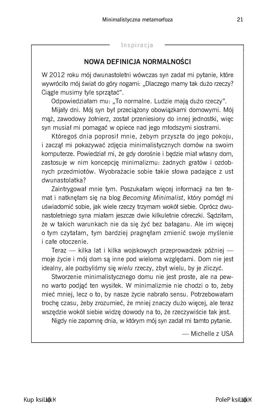 Fragment „Dom minimalisty. Pokonaj bałagan i ciesz się uporządkowanym życiem” — strona 13 z 22