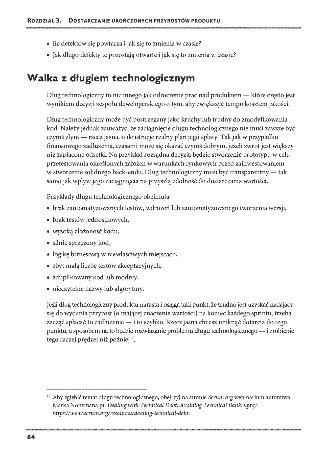 Fragment „Doskonalenie Scruma. Przewodnik dla praktyków. O wyzwaniach, korzyściach i zwinnych zespołach” — strona 28 z 30
