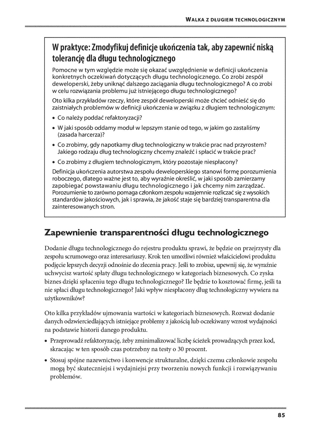 Fragment „Doskonalenie Scruma. Przewodnik dla praktyków. O wyzwaniach, korzyściach i zwinnych zespołach” — strona 29 z 30