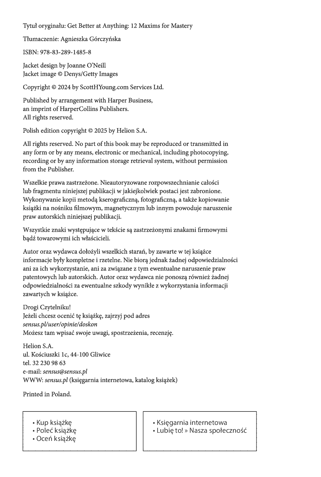 Fragment „Doskonal się w każdej dziedzinie. 12 maksym mistrzostwa” — strona 2 z 30