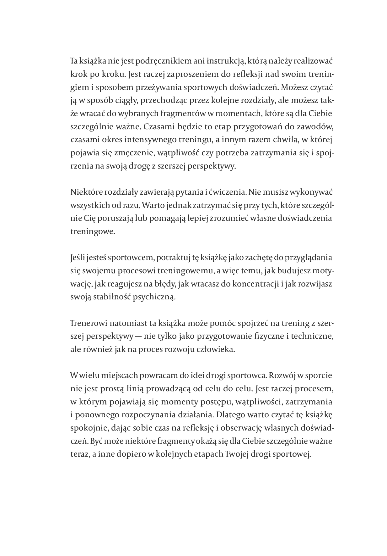 Fragment „Droga sportowca. Narzędzia do budowy świadomego procesu treningowego” — strona 9 z 30