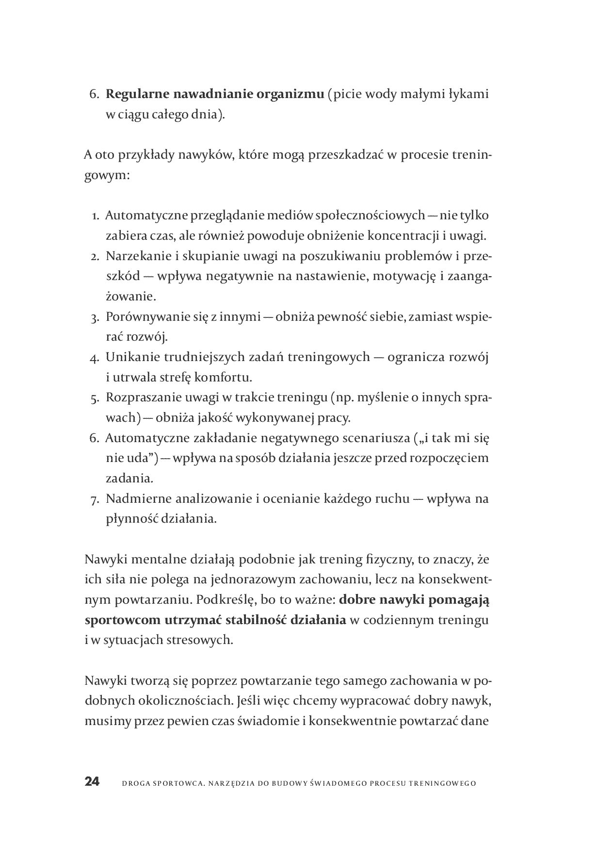 Fragment „Droga sportowca. Narzędzia do budowy świadomego procesu treningowego” — strona 24 z 30