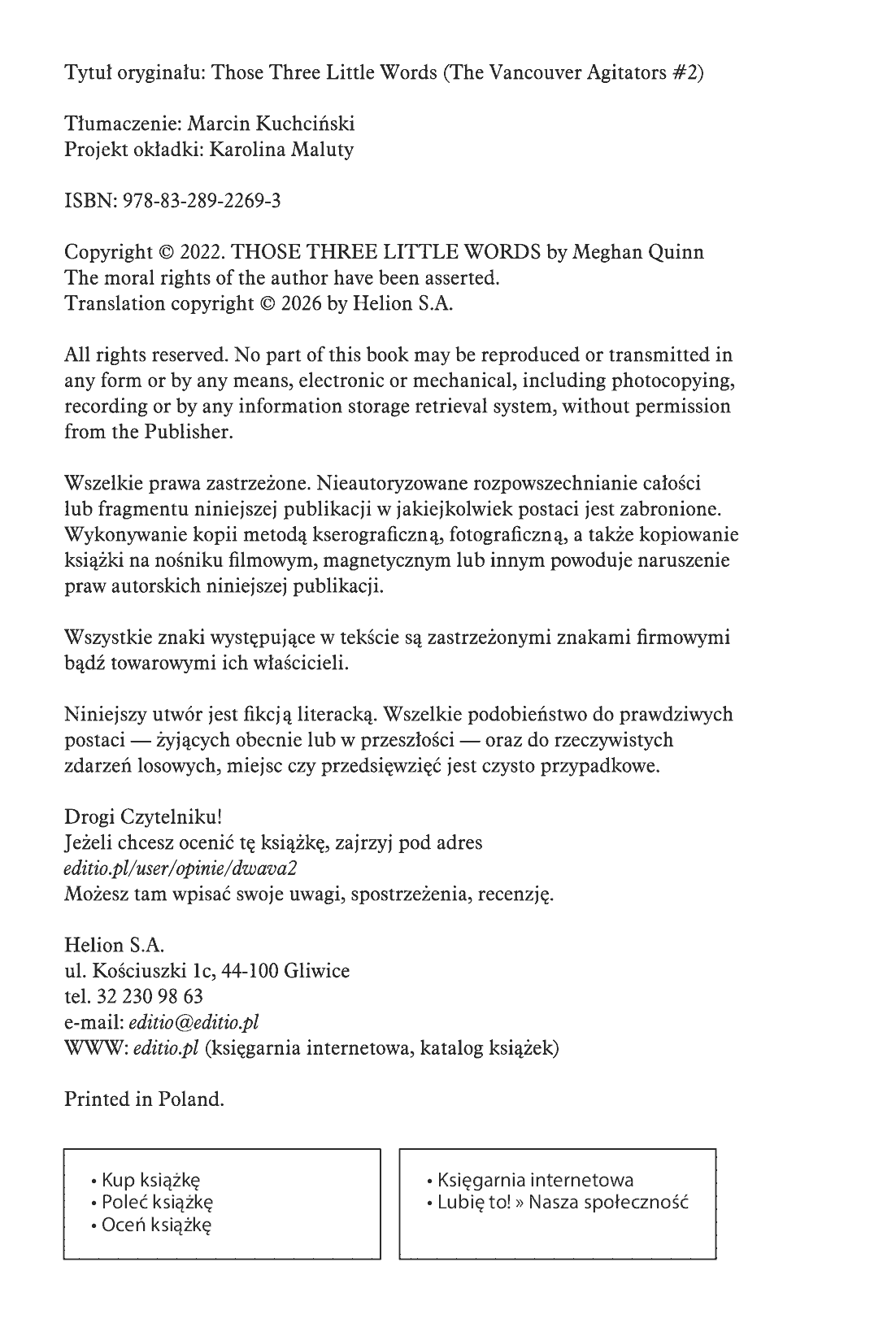 Fragment „Dwa magiczne słowa. Vancouver Agitators: miłość na lodzie #2” — strona 2 z 30