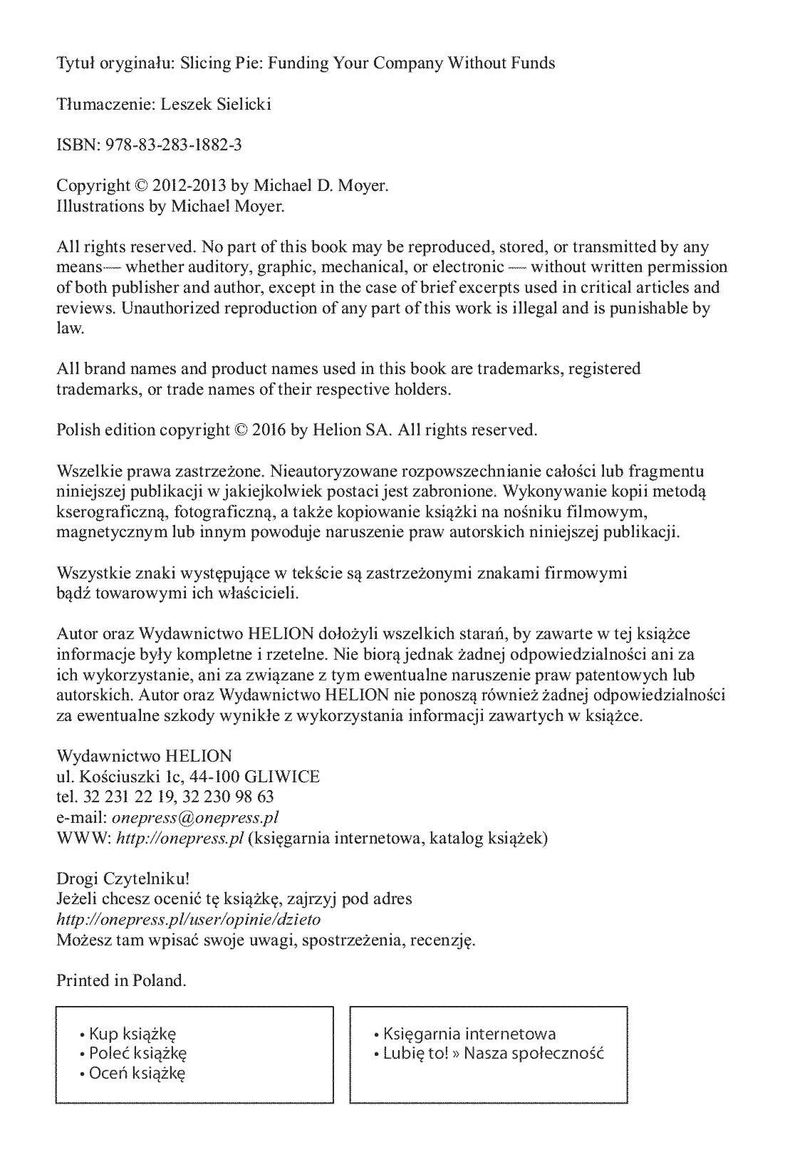 Fragment „Dzielenie tortu. Jak rozdysponować udziały w bezkosztowym start-upie” — strona 2 z 30
