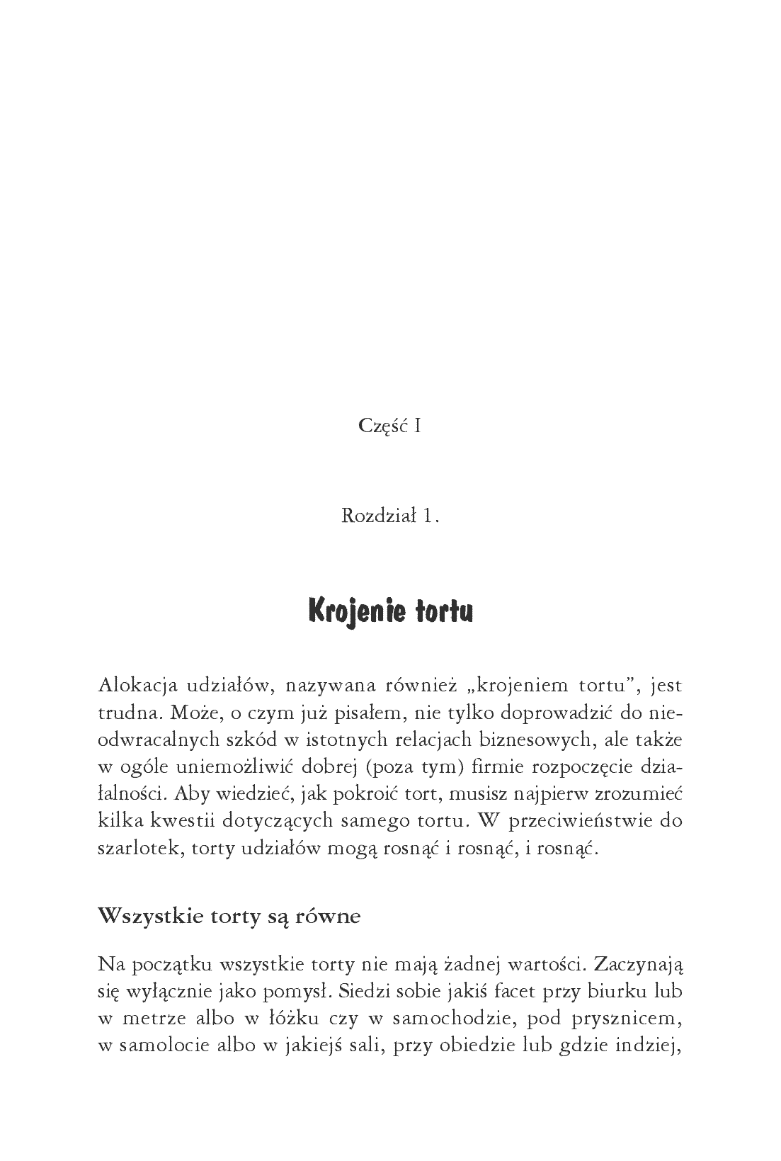 Fragment „Dzielenie tortu. Jak rozdysponować udziały w bezkosztowym start-upie” — strona 5 z 30