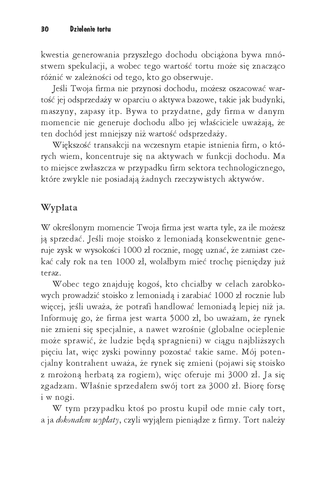 Fragment „Dzielenie tortu. Jak rozdysponować udziały w bezkosztowym start-upie” — strona 8 z 30