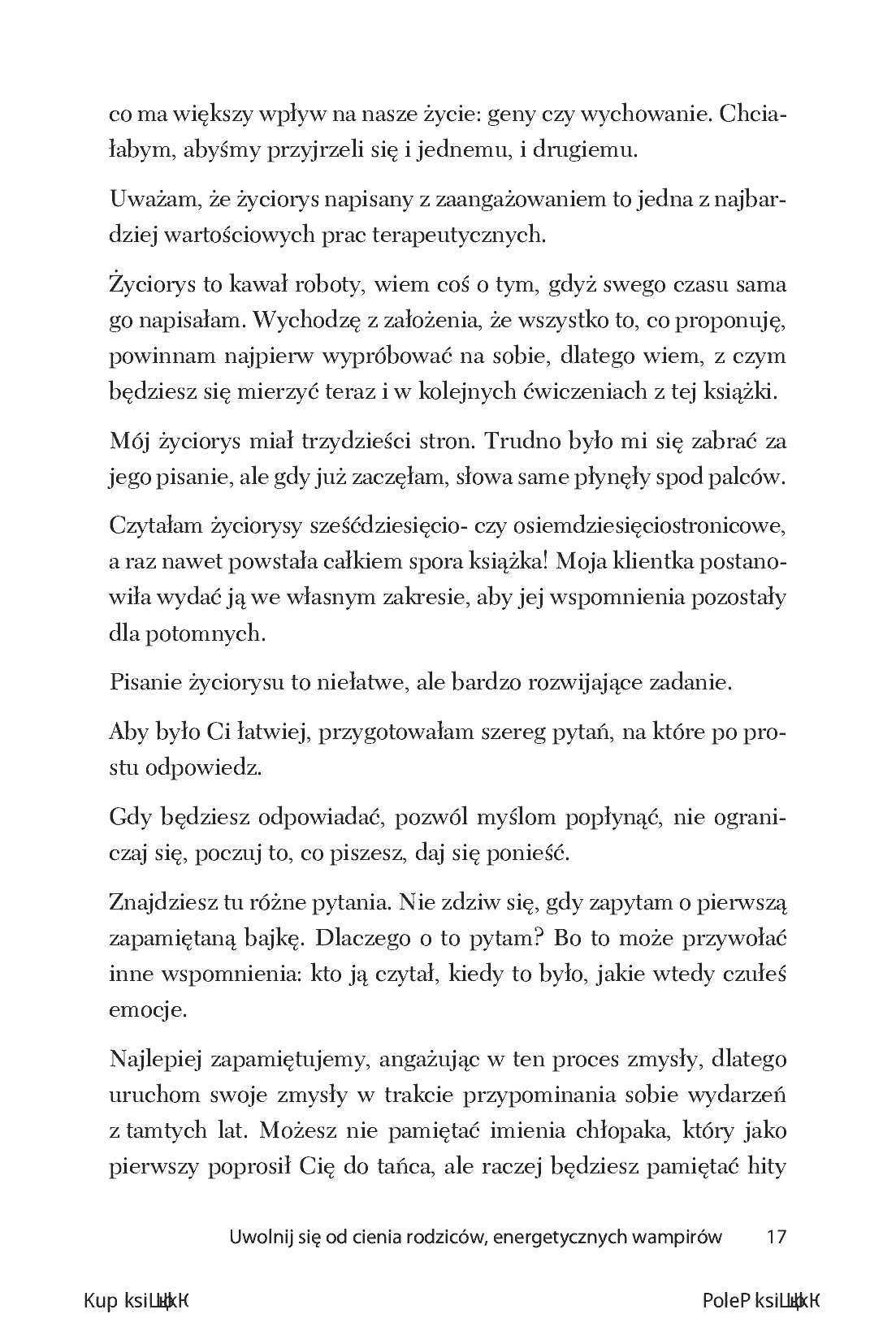 Fragment „Dzieciństwo do poprawki. Uwolnij się od cienia rodziców, energetycznych wampirów. Wydanie II, uzupełnione” — strona 15 z 24