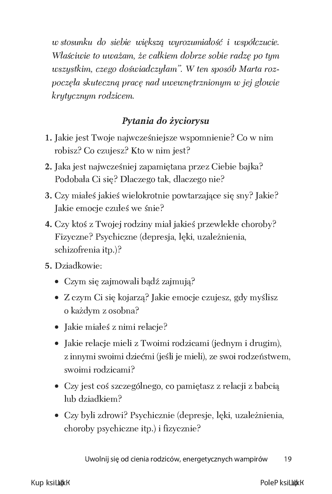 Fragment „Dzieciństwo do poprawki. Uwolnij się od cienia rodziców, energetycznych wampirów. Wydanie II, uzupełnione” — strona 17 z 24