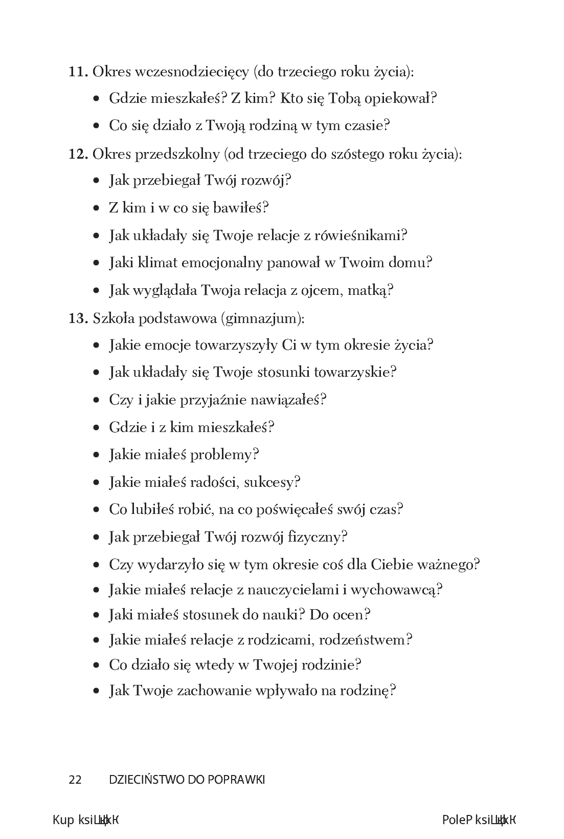 Fragment „Dzieciństwo do poprawki. Uwolnij się od cienia rodziców, energetycznych wampirów. Wydanie II, uzupełnione” — strona 20 z 24