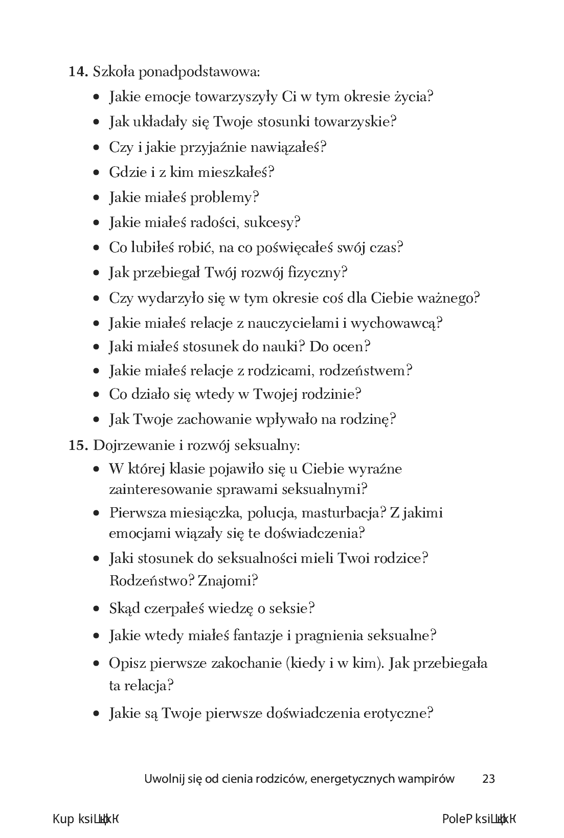 Fragment „Dzieciństwo do poprawki. Uwolnij się od cienia rodziców, energetycznych wampirów. Wydanie II, uzupełnione” — strona 21 z 24