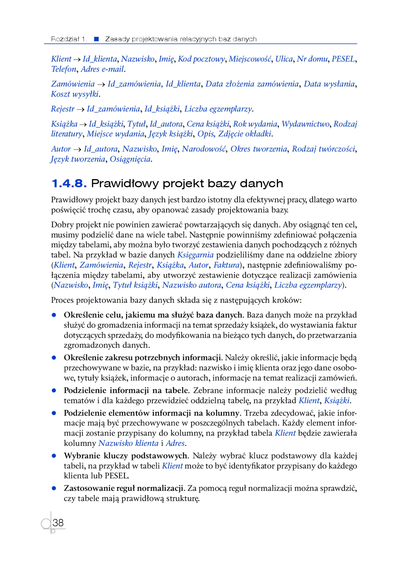 Fragment „Kwalifikacja EE.09. Programowanie, tworzenie i administrowanie stronami internetowymi i bazami danych. Część 3. Tworzenie i administrowanie bazami danych. Podręcznik do nauki zawodu technik informatyk” — strona 24 z 30