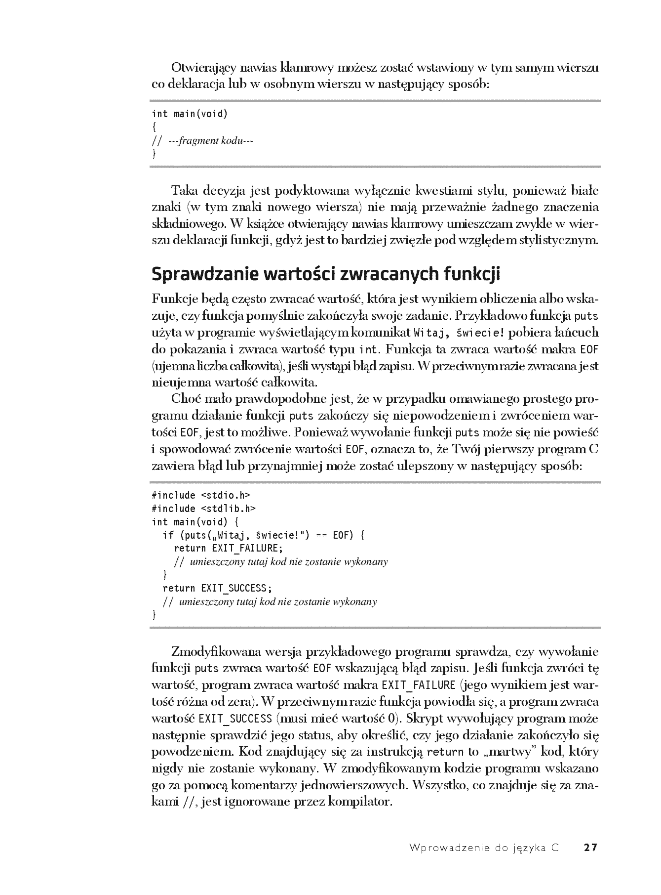 Fragment „Efektywny C. Wprowadzenie do profesjonalnego programowania” — strona 13 z 24