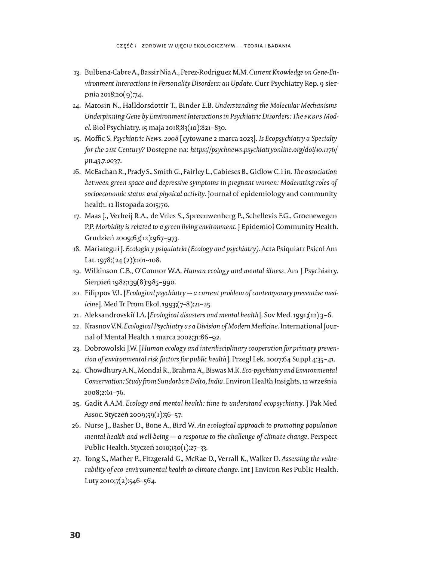 Fragment „Ekopsychiatria. Jak bliskość natury wspiera naszą psychikę” — strona 30 z 30
