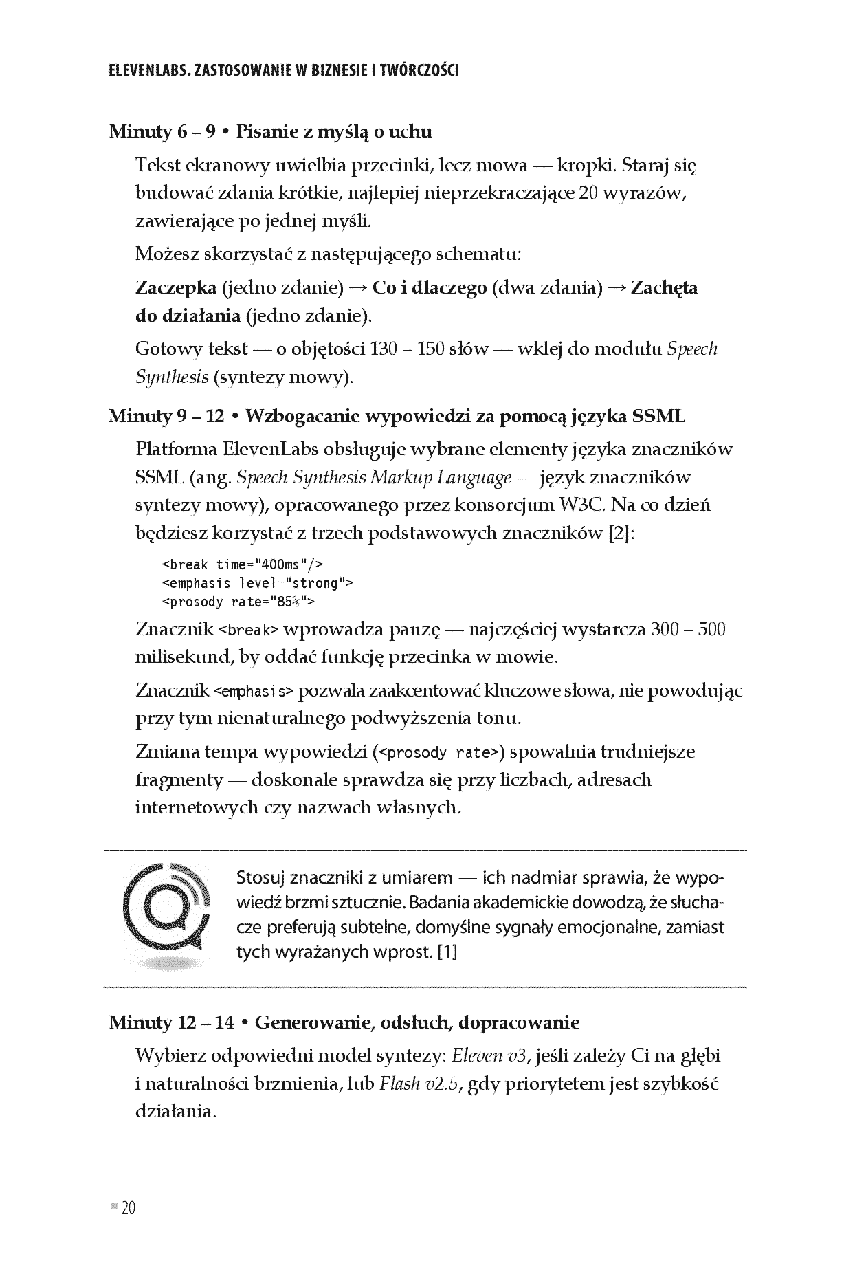 Fragment „ElevenLabs. Zastosowanie w biznesie i twórczości” — strona 16 z 22
