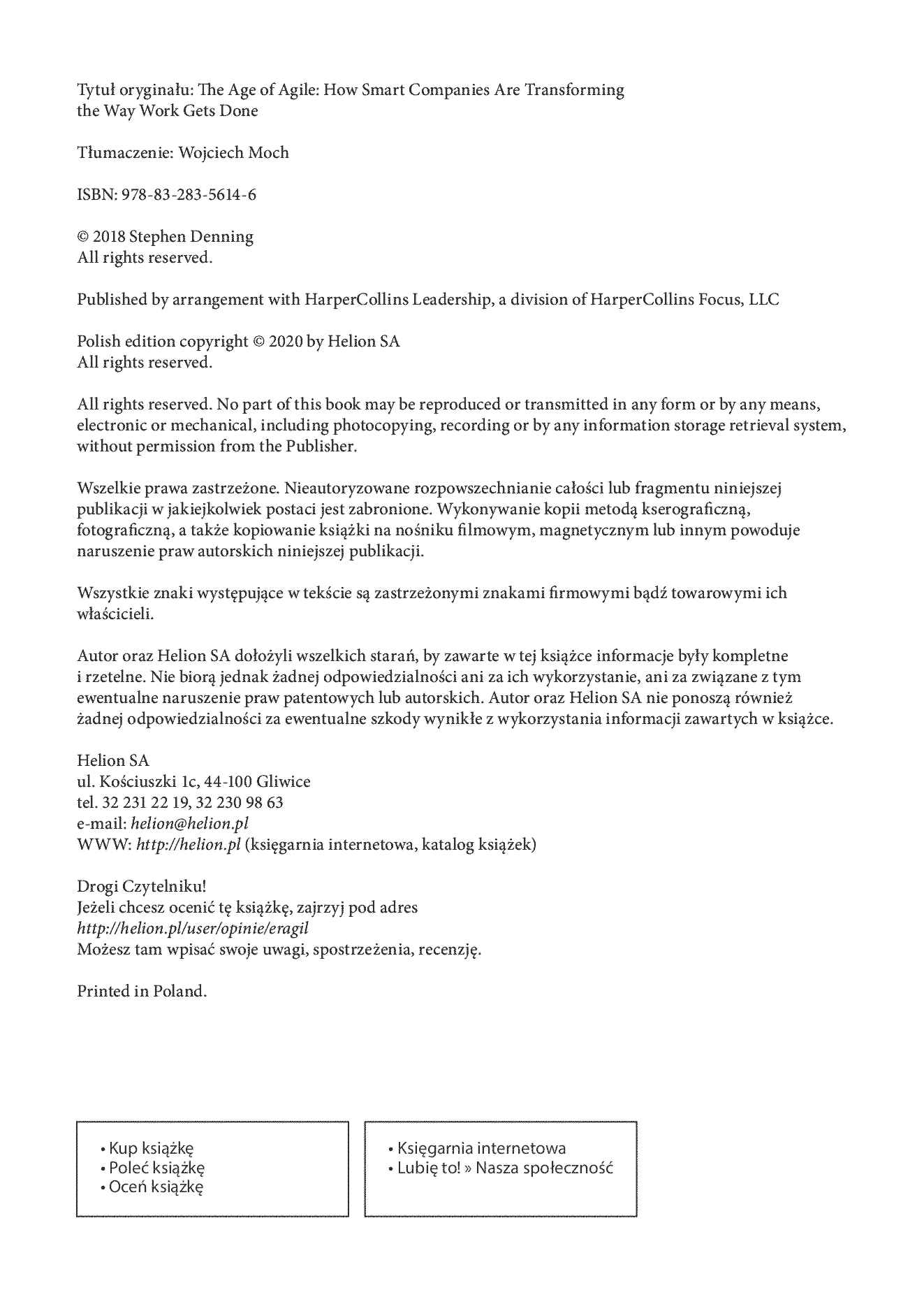 Fragment „Era Agile. O tym, jak sprytne firmy kształtują swoją efektywność” — strona 2 z 30