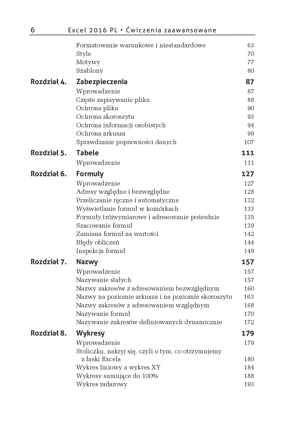 Fragment „Excel 2016 PL. Ćwiczenia zaawansowane” — strona 4 z 20