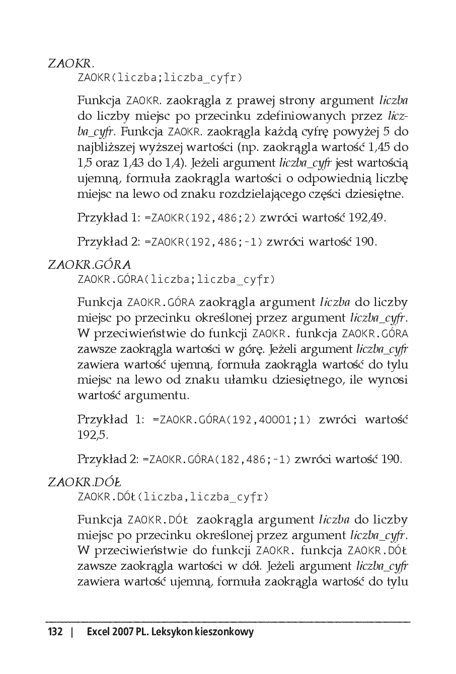 Fragment „Excel 2007 PL. Leksykon kieszonkowy. Wydanie II” — strona 8 z 30