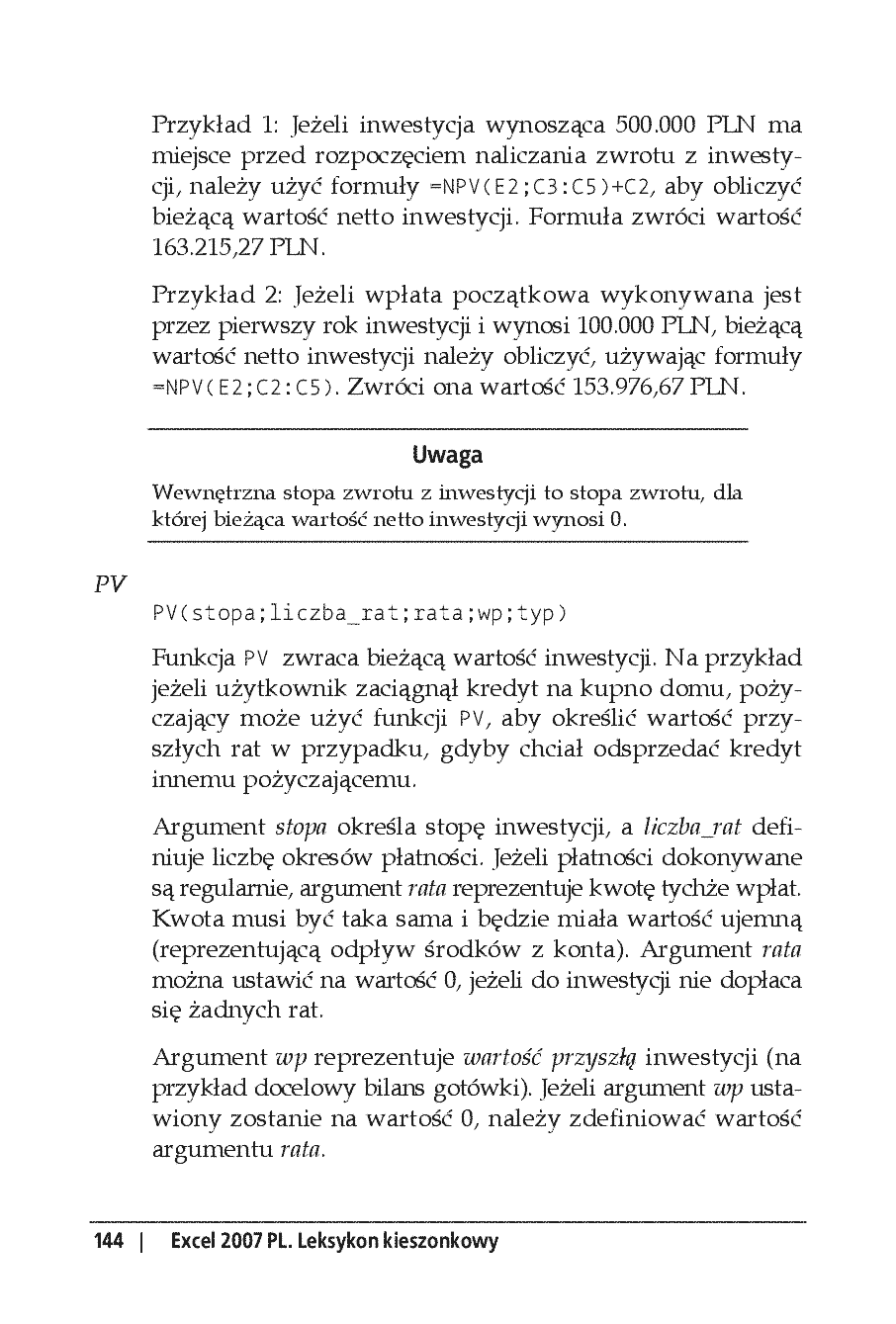 Fragment „Excel 2007 PL. Leksykon kieszonkowy. Wydanie II” — strona 20 z 30