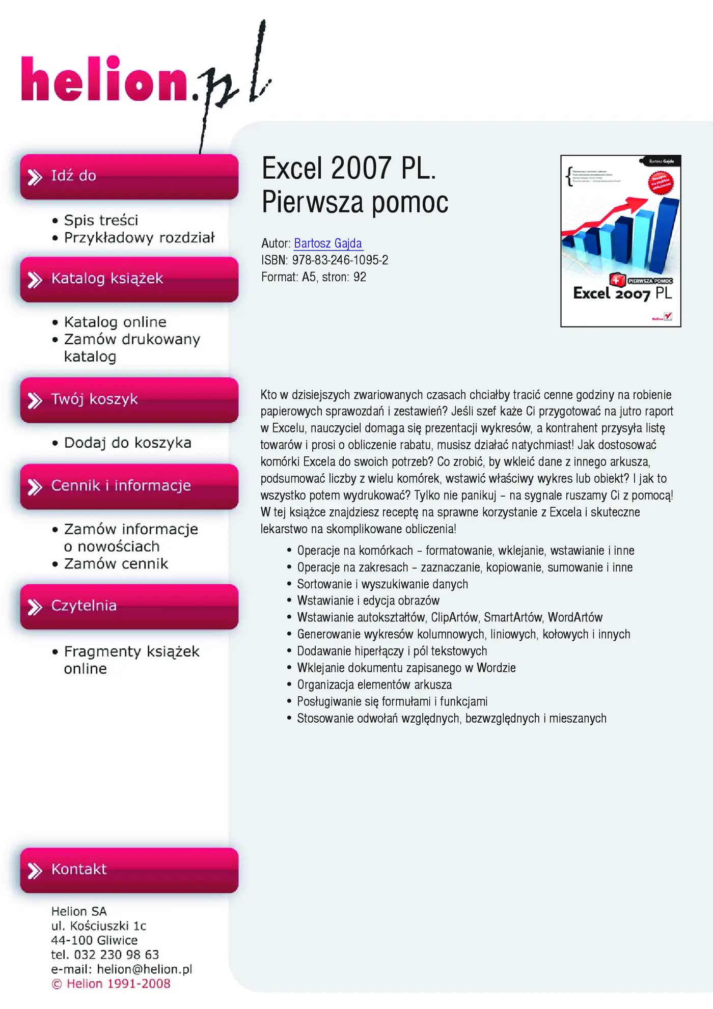 Fragment „Excel 2007 PL. Pierwsza pomoc” — strona 1 z 10