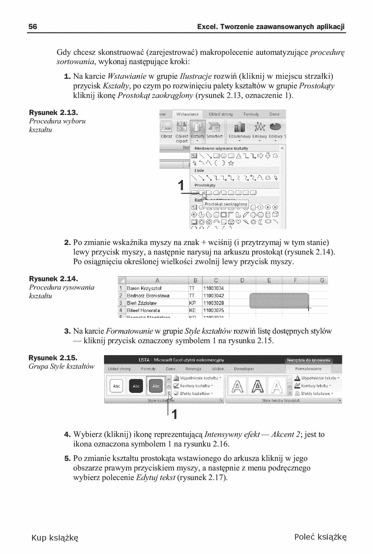 Fragment „Excel. Tworzenie zaawansowanych aplikacji” — strona 18 z 30
