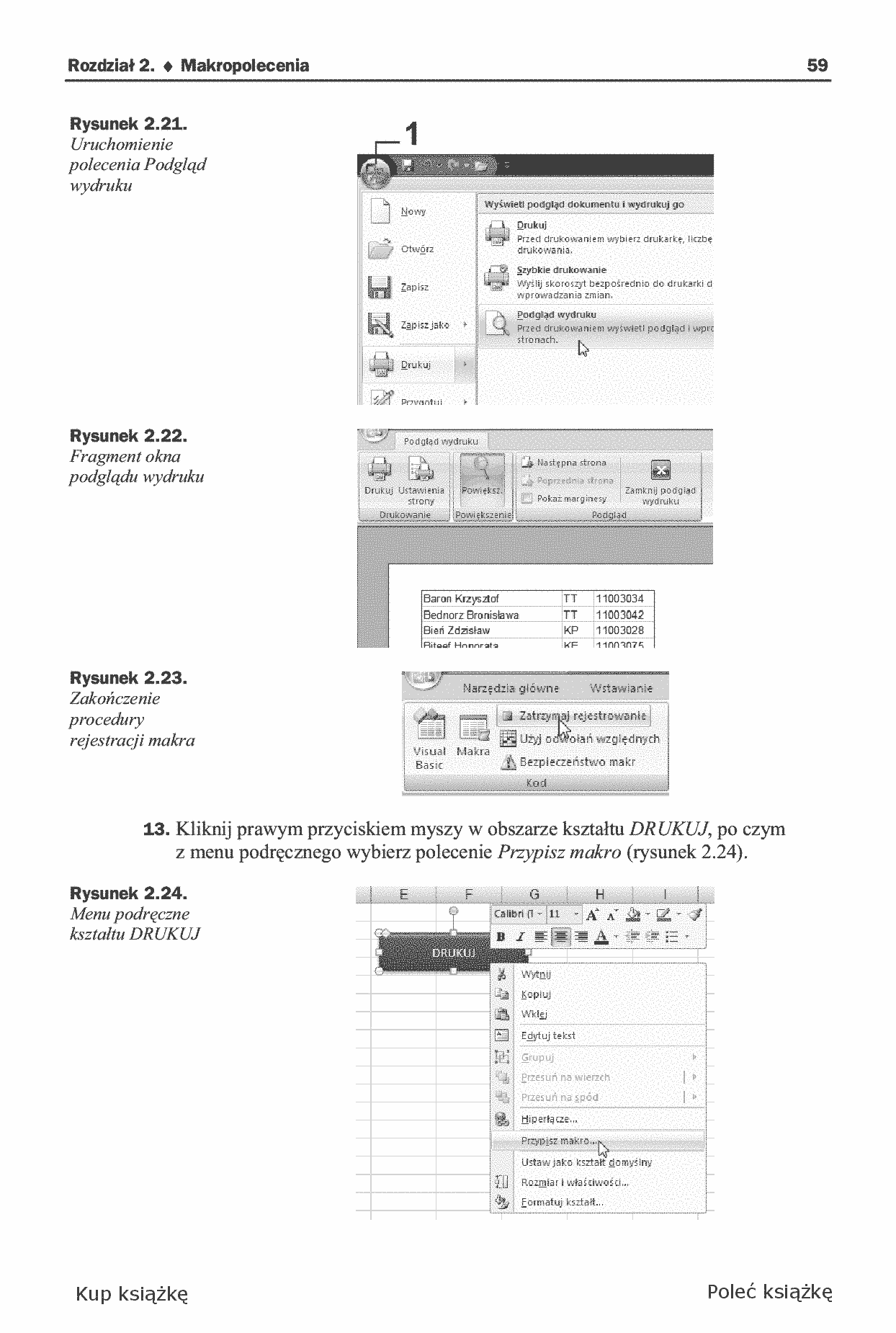 Fragment „Excel. Tworzenie zaawansowanych aplikacji” — strona 21 z 30