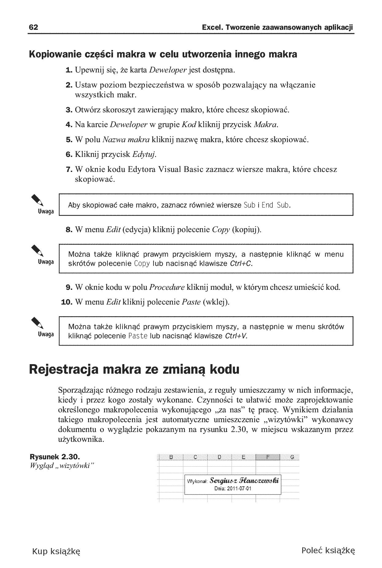 Fragment „Excel. Tworzenie zaawansowanych aplikacji” — strona 24 z 30